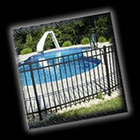 We powder coat pool fence.