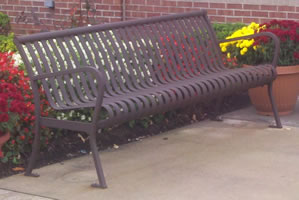 Northeast Ohio Park benches and lawn furniture powder coated antique bronze!