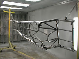 Northeast Ohio Car & truck frames are powder coated after sand blasting!